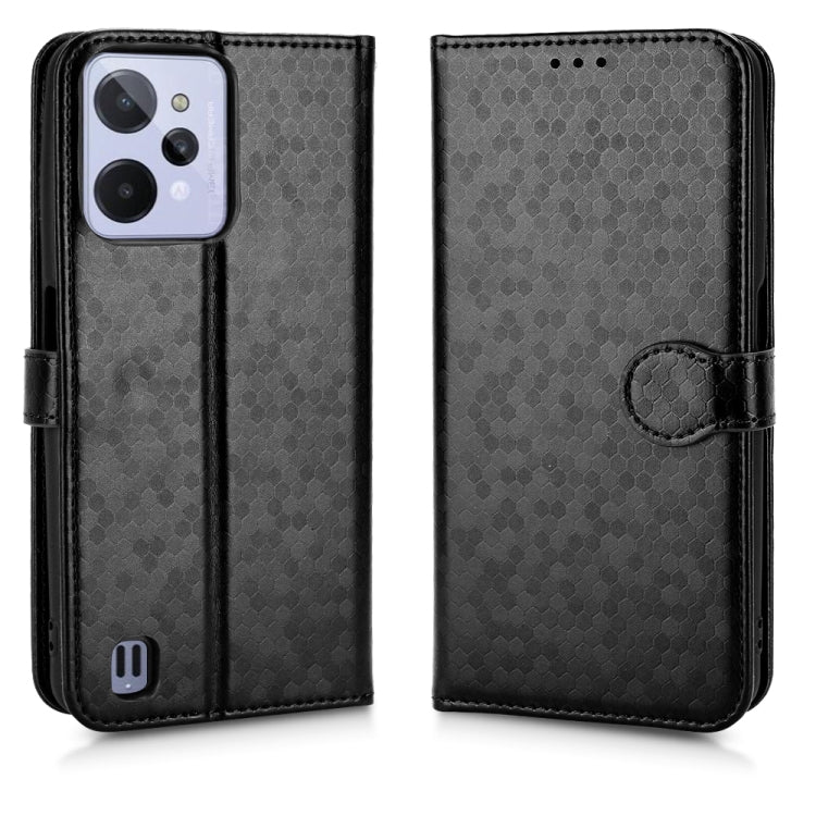 For Realme C31 Honeycomb Dot Texture Leather Phone Case