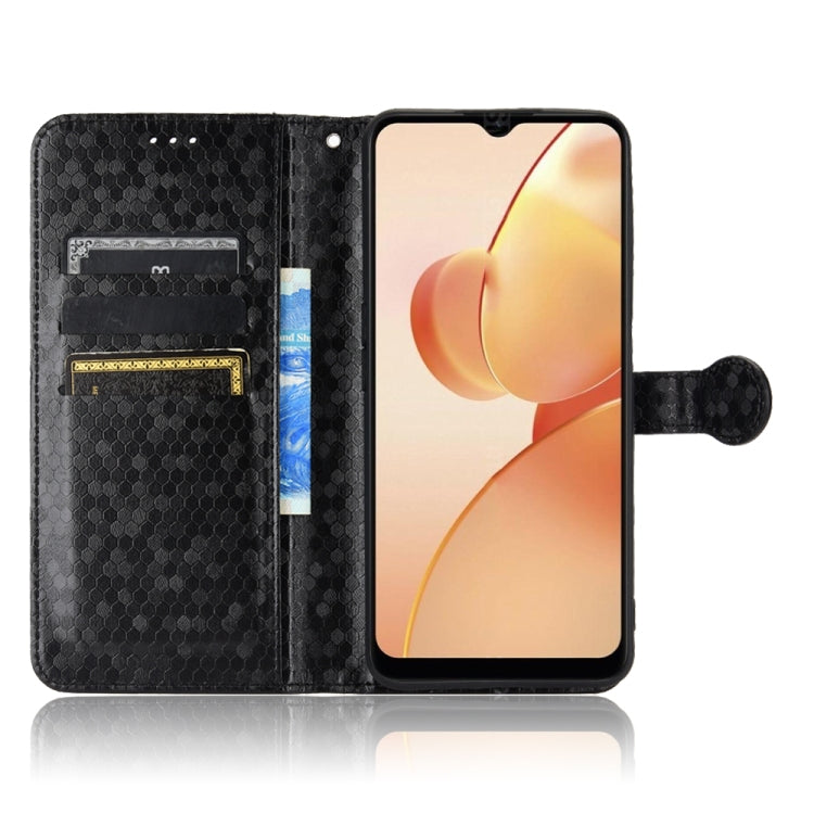 For Realme C31 Honeycomb Dot Texture Leather Phone Case
