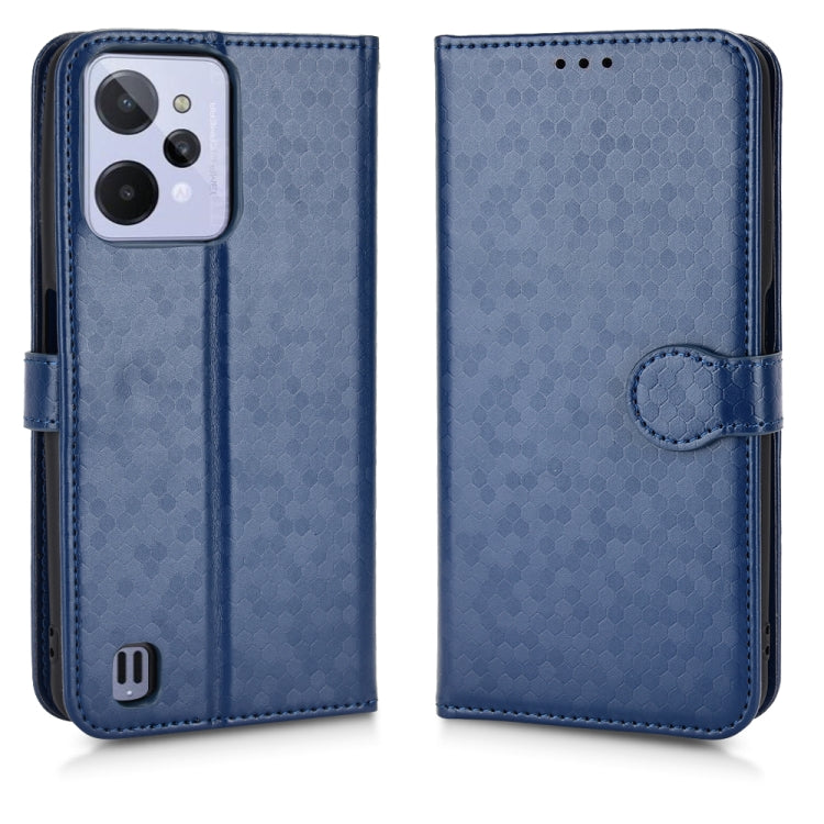 For Realme C31 Honeycomb Dot Texture Leather Phone Case
