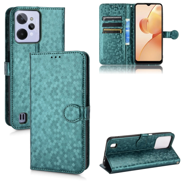 For Realme C31 Honeycomb Dot Texture Leather Phone Case