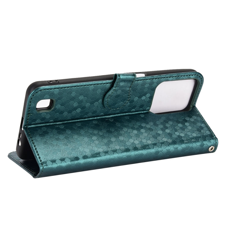 For Realme C31 Honeycomb Dot Texture Leather Phone Case