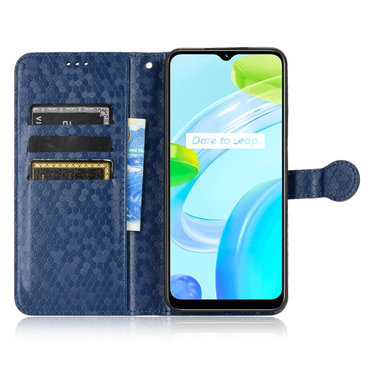 For Realme C30 4G Honeycomb Dot Texture Leather Phone Case