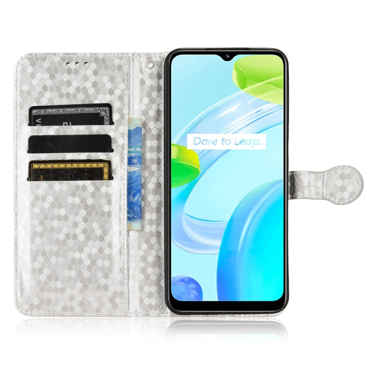 For Realme C30 4G Honeycomb Dot Texture Leather Phone Case