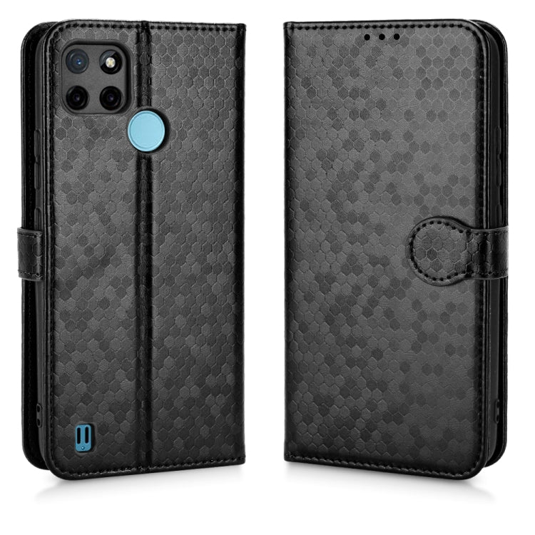 For Realme C21Y Honeycomb Dot Texture Leather Phone Case