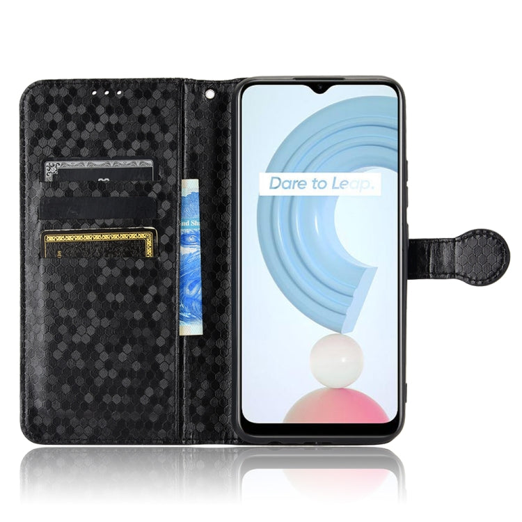 For Realme C21Y Honeycomb Dot Texture Leather Phone Case