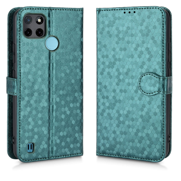 For Realme C21Y Honeycomb Dot Texture Leather Phone Case