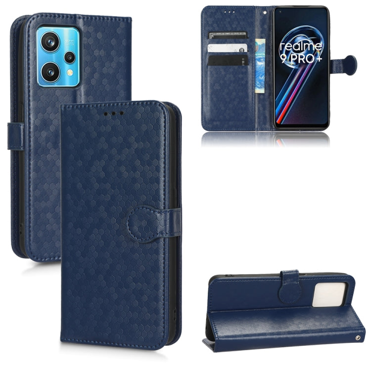 For Realme 9 4G / 9 Pro+ Honeycomb Dot Texture Leather Phone Case