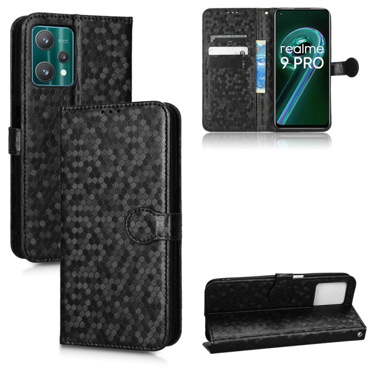 For Realme 9 5G / 9 Pro / Q5 Honeycomb Dot Texture Leather Phone Case