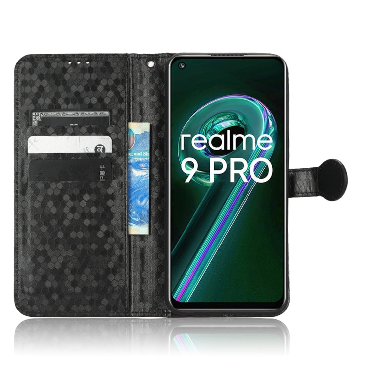 For Realme 9 5G / 9 Pro / Q5 Honeycomb Dot Texture Leather Phone Case