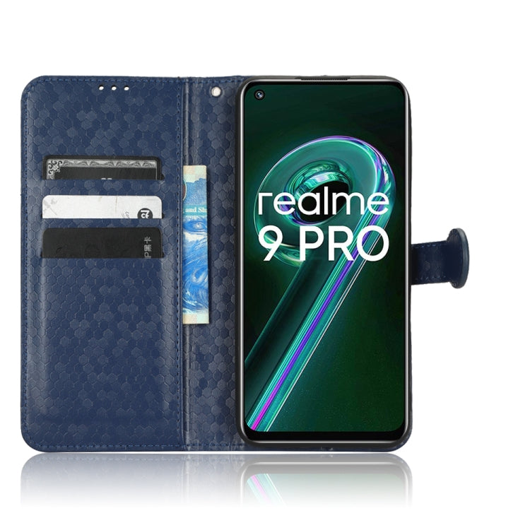 For Realme 9 5G / 9 Pro / Q5 Honeycomb Dot Texture Leather Phone Case