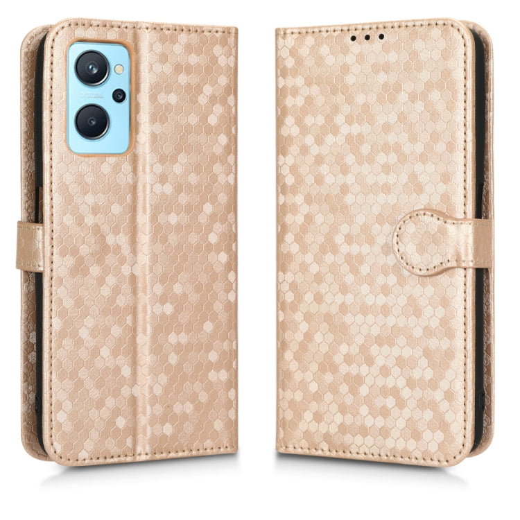 For Realme 9i / OPPO A36/A76 4G /A96 4G Honeycomb Dot Texture Leather Phone Case
