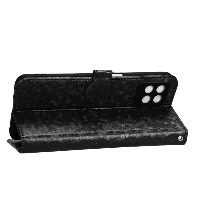 For Realme 8i Honeycomb Dot Texture Leather Phone Case