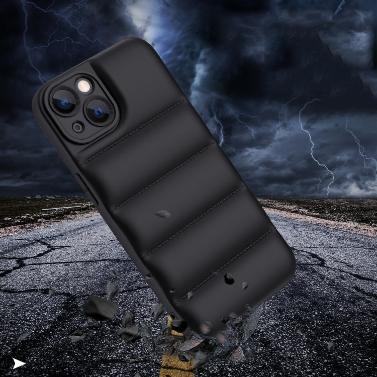 For iPhone 14 Plus Eiderdown Airbag Shockproof Phone Case