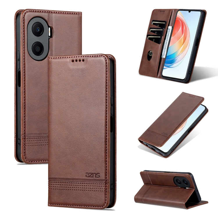 For Honor Play 40 Plus AZNS Magnetic Calf Texture Flip Leather Phone Case