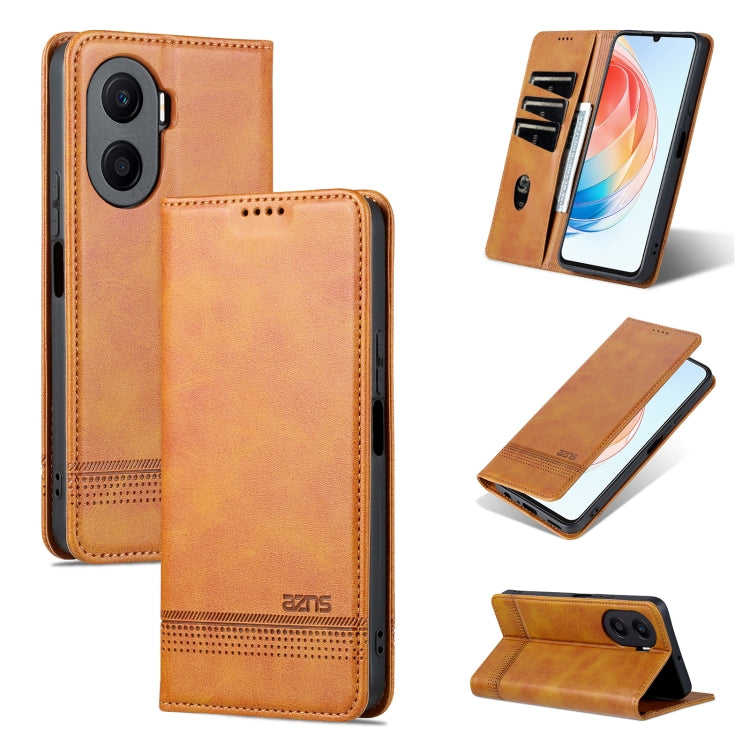 For Honor Play 40 Plus AZNS Magnetic Calf Texture Flip Leather Phone Case