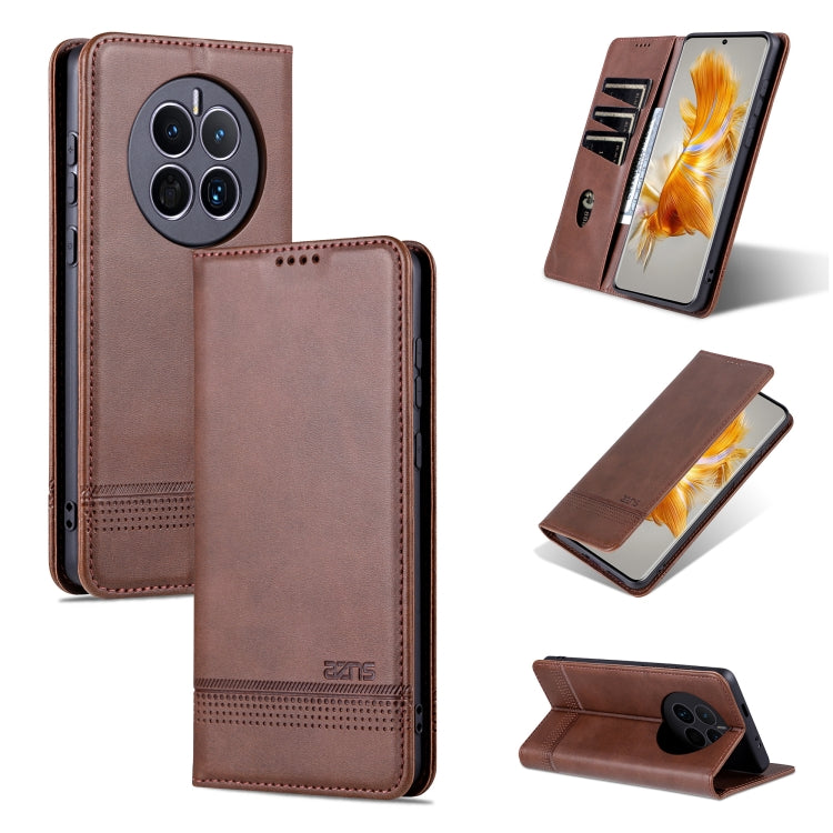 For Huawei Mate 50 / Mate 50E AZNS Magnetic Calf Texture Flip Leather Phone Case