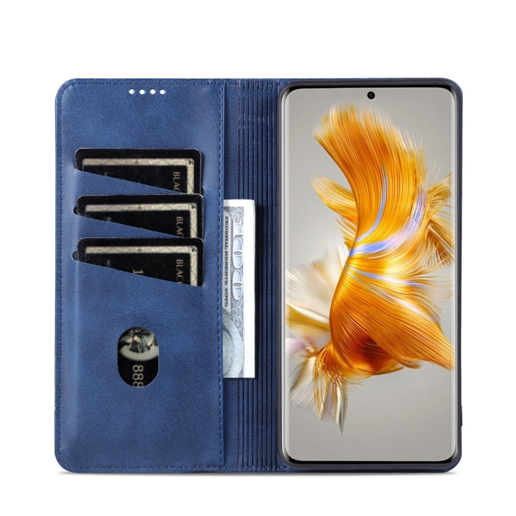 For Huawei Mate 50 / Mate 50E AZNS Magnetic Calf Texture Flip Leather Phone Case