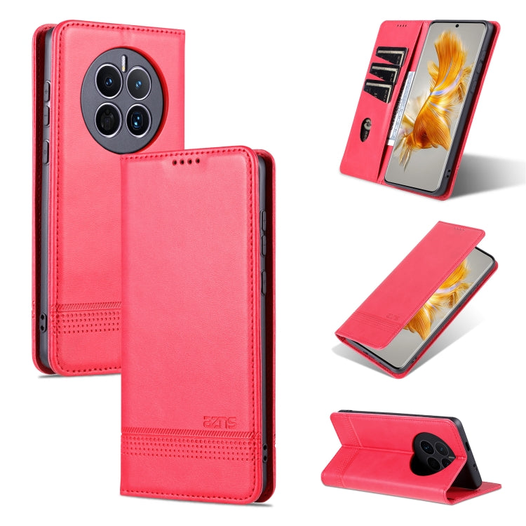 For Huawei Mate 50 / Mate 50E AZNS Magnetic Calf Texture Flip Leather Phone Case