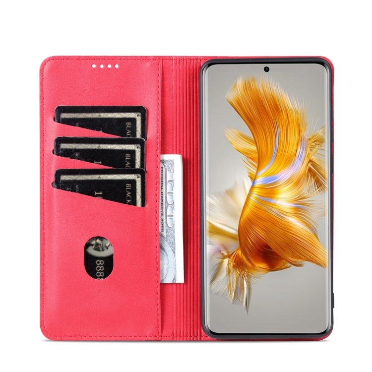 For Huawei Mate 50 / Mate 50E AZNS Magnetic Calf Texture Flip Leather Phone Case