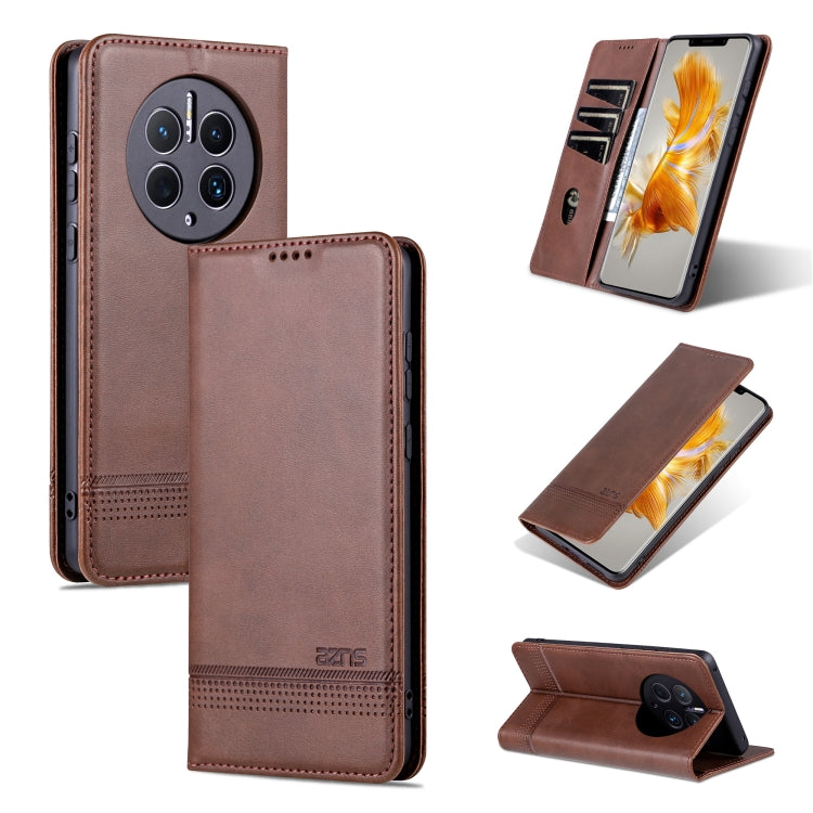 For Huawei Mate 50 Pro AZNS Magnetic Calf Texture Flip Leather Phone Case