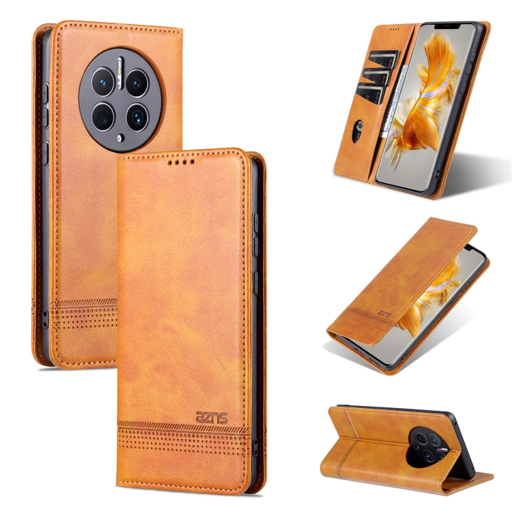 For Huawei Mate 50 Pro AZNS Magnetic Calf Texture Flip Leather Phone Case