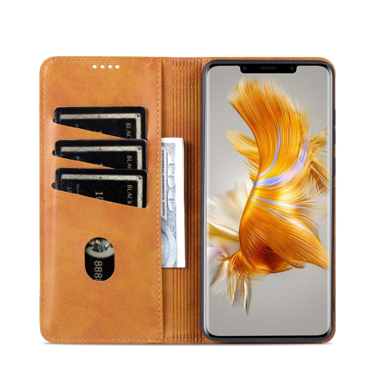 For Huawei Mate 50 Pro AZNS Magnetic Calf Texture Flip Leather Phone Case