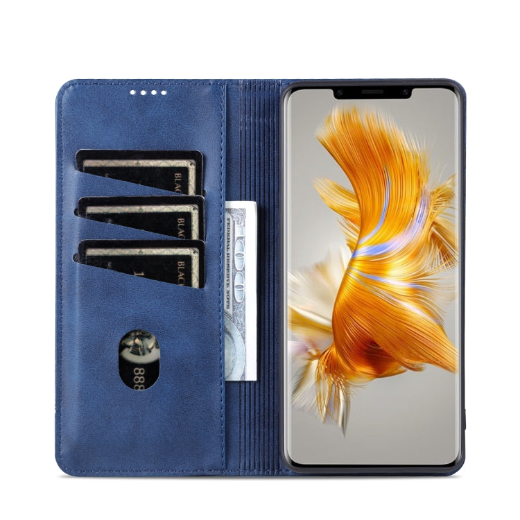 For Huawei Mate 50 Pro AZNS Magnetic Calf Texture Flip Leather Phone Case