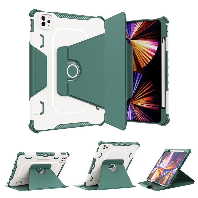 360 Degree Rotating Armored Smart Tablet Leather Case For iPad Pro 11 inch 2022/2021/2020/2018 / Air5 2022/Air4 2020