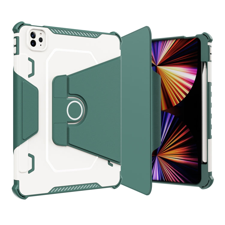 360 Degree Rotating Armored Smart Tablet Leather Case For iPad Pro 11 inch 2022/2021/2020/2018 / Air5 2022/Air4 2020