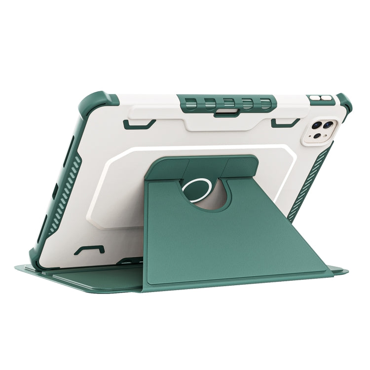 360 Degree Rotating Armored Smart Tablet Leather Case For iPad Pro 11 inch 2022/2021/2020/2018 / Air5 2022/Air4 2020