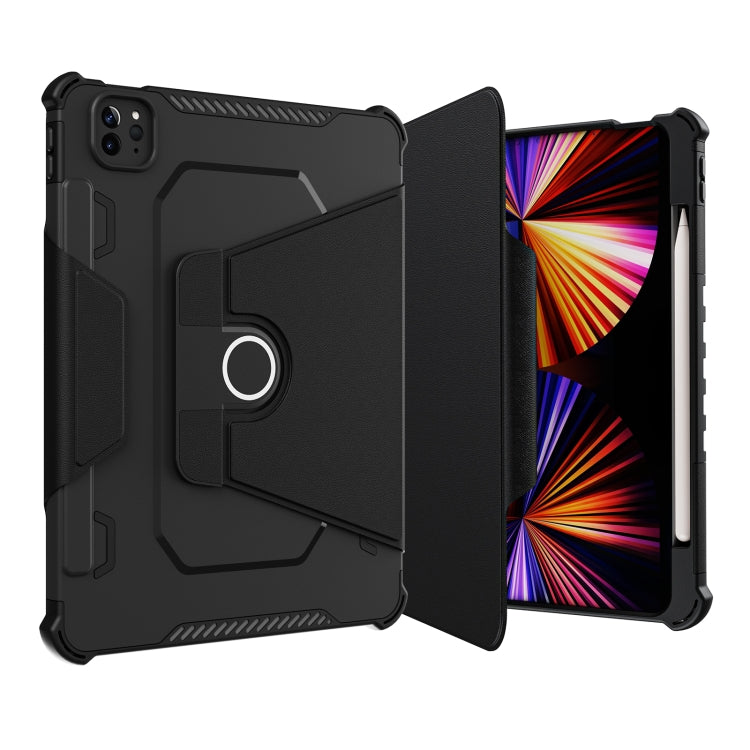 360 Degree Rotating Armored Smart Tablet Leather Case For iPad Pro 11 inch 2022/2021/2020/2018 / Air5 2022/Air4 2020
