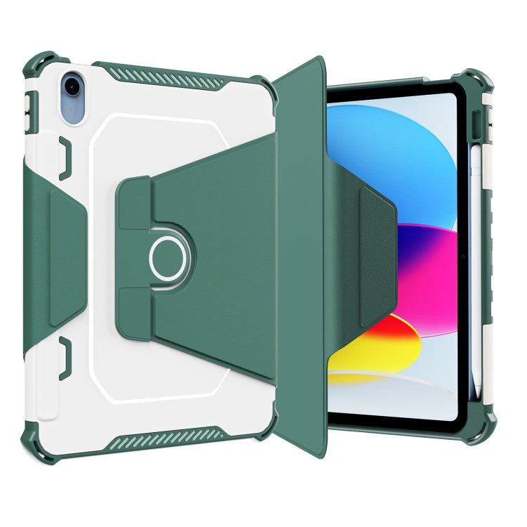 360 Degree Rotating Armored Smart Tablet Leather Case For iPad 10th Gen 10.9 2022