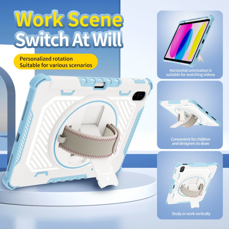 For iPad 10th Gen 10.9 2022 Shockproof Tablet Case with Holder & Hand Strap
