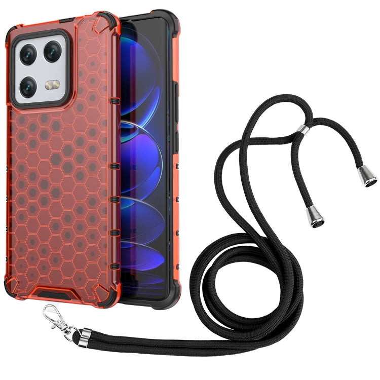 For Xiaomi 13 Pro Lanyard Honeycomb Phone Case