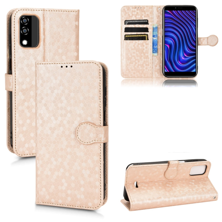 For BLU C5 Max 2022 Honeycomb Dot Texture Leather Phone Case