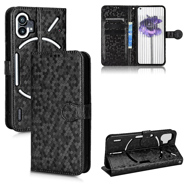 For Nothing Phone 1 Honeycomb Dot Texture Leather Phone Case
