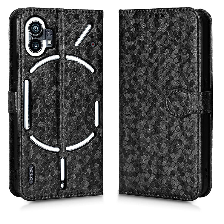 For Nothing Phone 1 Honeycomb Dot Texture Leather Phone Case