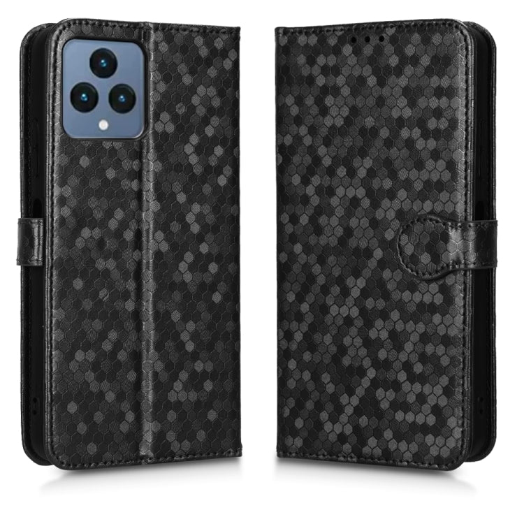 For T-Mobile REVVL 6 5G Honeycomb Dot Texture Leather Phone Case