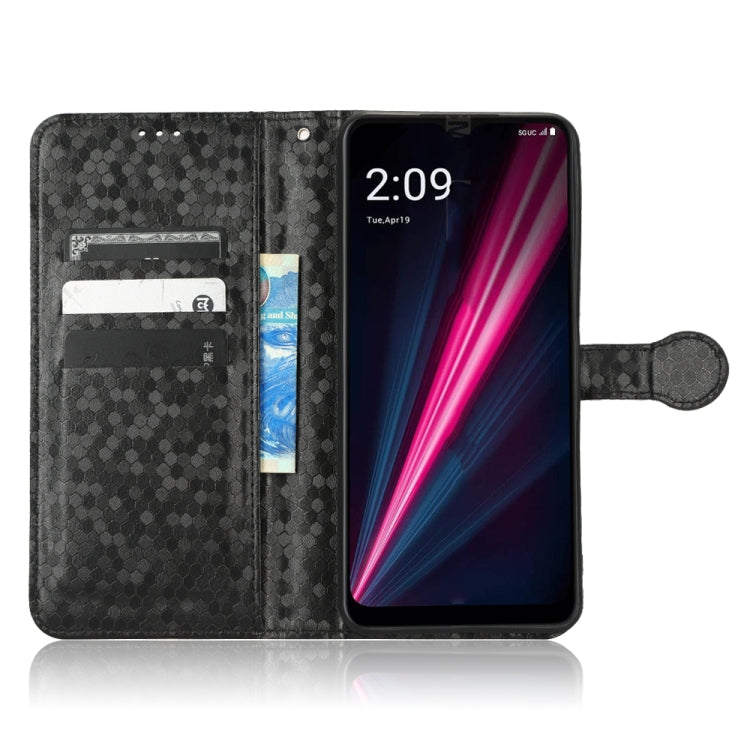For T-Mobile REVVL 6 5G Honeycomb Dot Texture Leather Phone Case