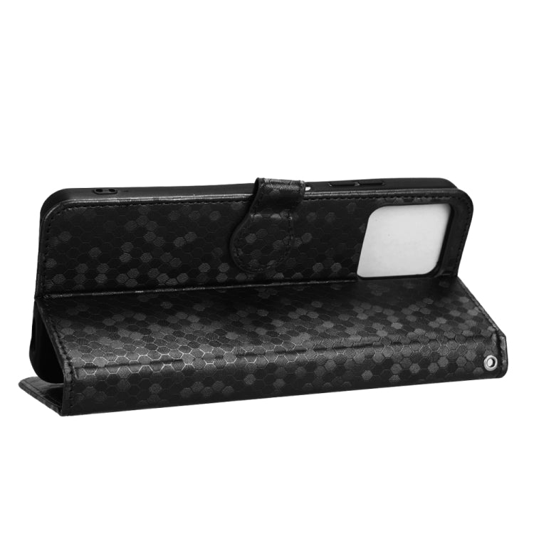 For T-Mobile REVVL 6 5G Honeycomb Dot Texture Leather Phone Case