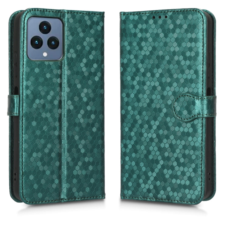 For T-Mobile REVVL 6 5G Honeycomb Dot Texture Leather Phone Case