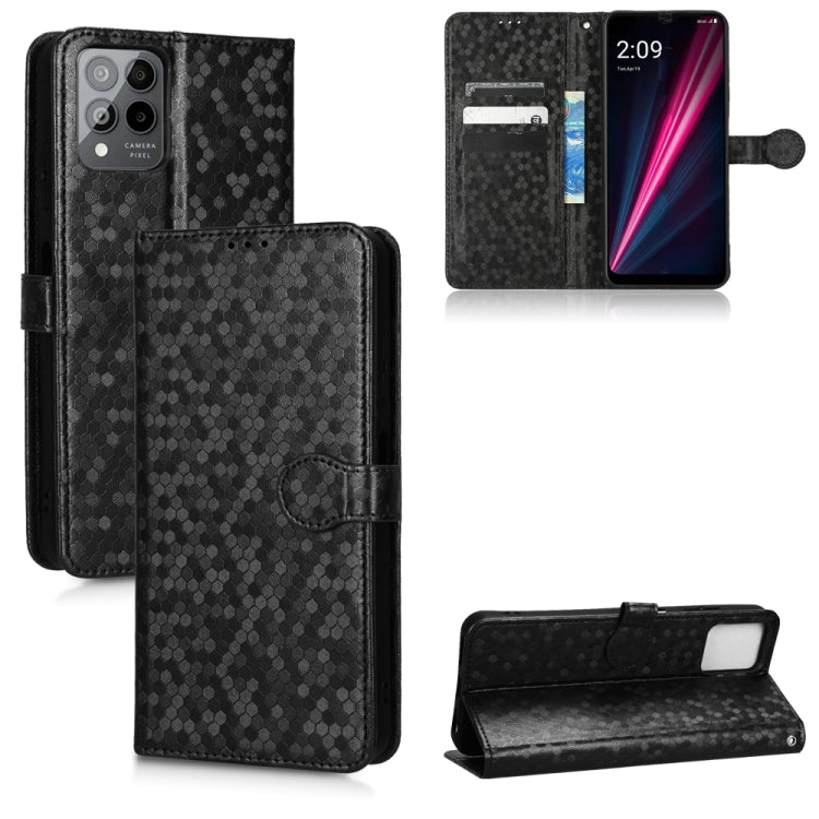 For T-Mobile REVVL 6 Pro 5G Honeycomb Dot Texture Leather Phone Case