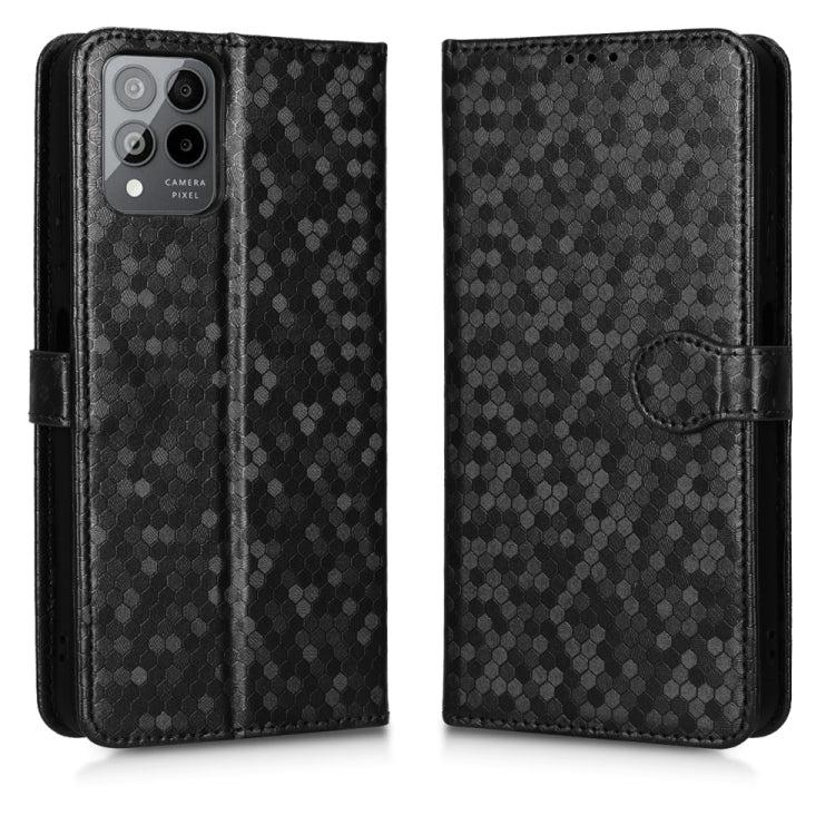 For T-Mobile REVVL 6 Pro 5G Honeycomb Dot Texture Leather Phone Case