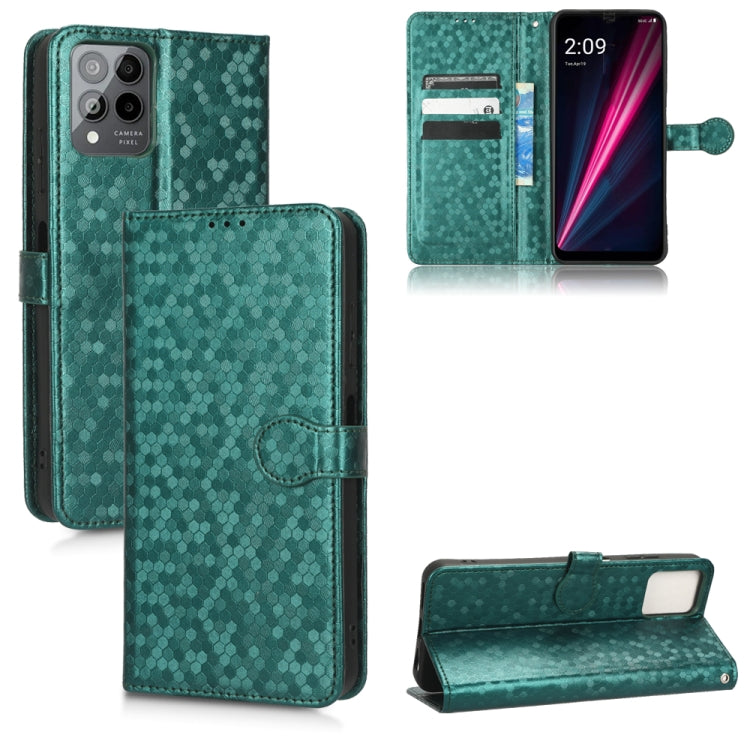 For T-Mobile REVVL 6 Pro 5G Honeycomb Dot Texture Leather Phone Case