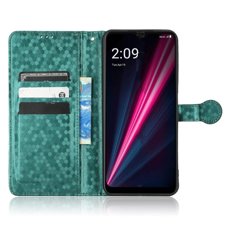 For T-Mobile REVVL 6 Pro 5G Honeycomb Dot Texture Leather Phone Case