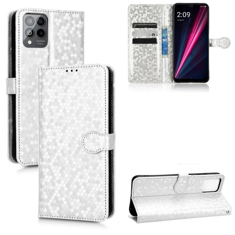 For T-Mobile REVVL 6 Pro 5G Honeycomb Dot Texture Leather Phone Case