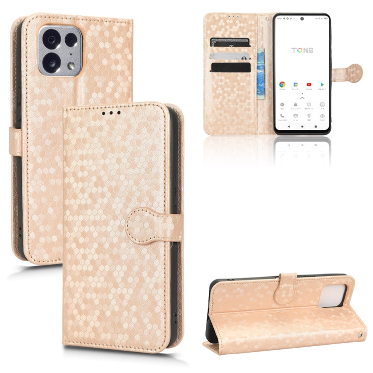 For Tone E22 Honeycomb Dot Texture Leather Phone Case