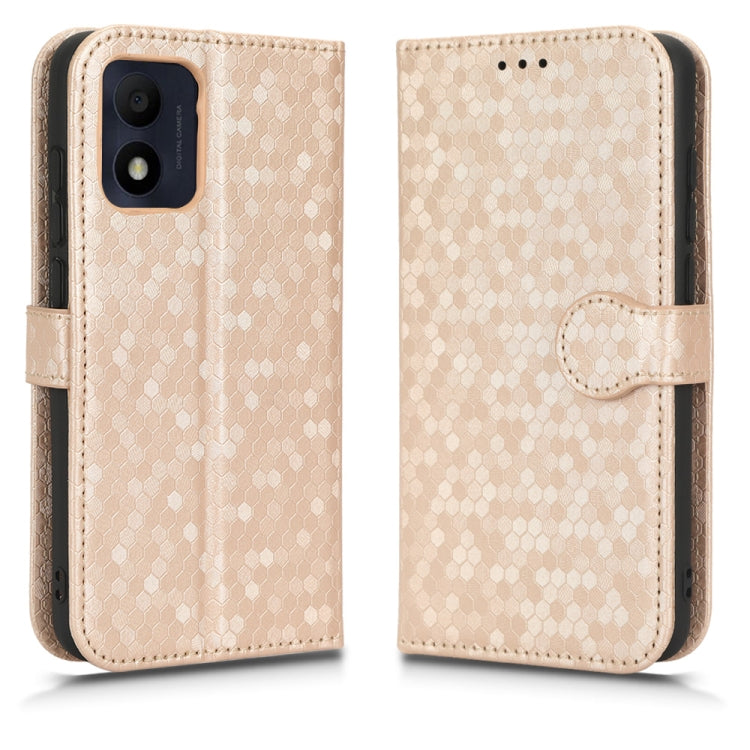For Alcatel 1B 2022 Honeycomb Dot Texture Leather Phone Case