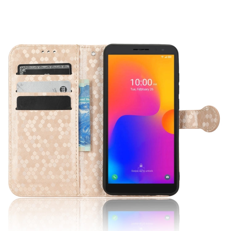 For Alcatel 1B 2022 Honeycomb Dot Texture Leather Phone Case