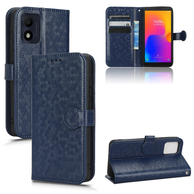 For Alcatel 1B 2022 Honeycomb Dot Texture Leather Phone Case